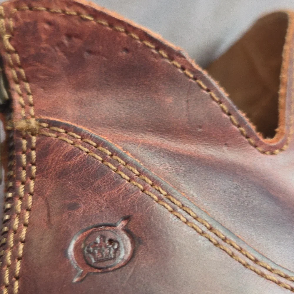 BORN Women's Brown Leather Ankle Booties - Picture 8 of 12